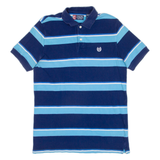 CHAPS Mens Polo Shirt Blue Striped S