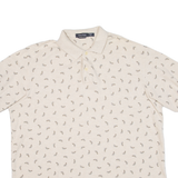 NAUTICA Fish Mens Polo Shirt Beige XL