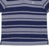 CHAPS Mens Polo Shirt Blue Striped XL