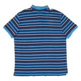 TOMMY HILFIGER Mens Polo Shirt Blue Striped XL