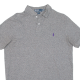 POLO RALPH LAUREN Custom Fit Mens Polo Shirt Grey L