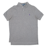POLO RALPH LAUREN Custom Fit Mens Polo Shirt Grey L