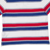 TOMMY HILFIGER Mens Polo Shirt Red Striped S