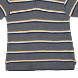 NAUTICA Mens Polo Shirt Grey Striped L