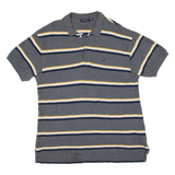 NAUTICA Mens Polo Shirt Grey Striped L