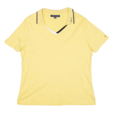 TOMMY HILFIGER Womens Polo Shirt Yellow XL