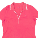 TOMMY HILFIGER Womens Polo Shirt Pink L