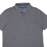 TOMMY HILFIGER Custom Fit Mens Polo Shirt Grey L