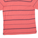 NAUTICA Mens Polo Shirt Pink Striped XL