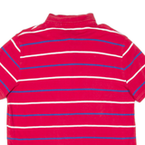 TOMMY HILFIGER Mens Polo Shirt Red Striped L