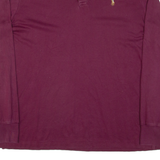 POLO RALPH LAUREN Mens Polo Shirt Maroon Long Sleeve L