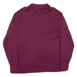 POLO RALPH LAUREN Mens Polo Shirt Maroon Long Sleeve L