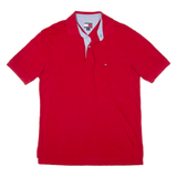 TOMMY HILFIGER Mens Polo Shirt Red M