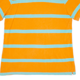 CHAPS Custom Fit Mens Polo Shirt Orange Striped XL