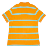 CHAPS Custom Fit Mens Polo Shirt Orange Striped XL