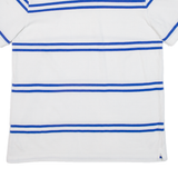 CHAPS Mens Polo Shirt White Striped L