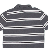 TOMMY HILFIGER Mens Polo Shirt Grey Striped M