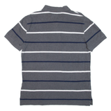 TOMMY HILFIGER Custom Fit Mens Polo Shirt Grey Striped L