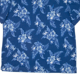 NAUTICA Mens Polo Shirt Blue Floral 2XL