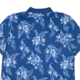 NAUTICA Mens Polo Shirt Blue Floral 2XL