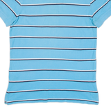 TOMMY HILFIGER Custom Fit Mens Polo Shirt Blue Striped S