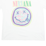 NIRVANA Mens Band T-Shirt White XL