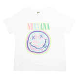 NIRVANA Mens Band T-Shirt White XL