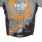 TEXNER Cycling Zip Up Mens Jersey Grey High Neck M