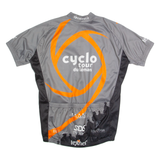 TEXNER Cycling Zip Up Mens Jersey Grey High Neck M