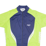 SAUCONY Cycling Zip Up Mens Jersey Green High Neck L