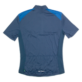 VAUDE Cycling Mens Jersey Blue 1/4 Zip M