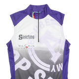 Cycling Mens Jersey Purple Sleeveless 1/4 Zip S