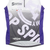 Cycling Mens Jersey Purple Sleeveless 1/4 Zip S