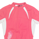 K-TEC Cycling Zip Up Womens Jersey Pink High Neck S
