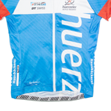 Cycling Zip Up Mens Jersey Blue High Neck M