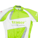 JAKROO Cycling Zip Up Mens Jersey Green High Neck L