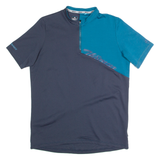 QLOOM Cycling Mens Jersey Blue 1/4 Zip M