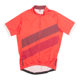 DECATHLON Cycling Zip Up Mens Jersey Red High Neck L