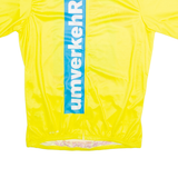 OWAYO Cycling Zip Up Mens Jersey Yellow High Neck L
