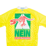 OWAYO Cycling Zip Up Mens Jersey Yellow High Neck L