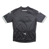 DIADORA Cycling Mens Jersey Black 1/4 Zip 2XL