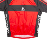 ODLO Cycling Mens Jersey Red 1/4 Zip XL