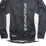 ENDURANCE Cycling Zip Up Womens Jersey Black Long Sleeve High Neck L