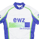 CUORE Cycling Zip Up Mens Jersey White High Neck M