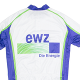 CUORE Cycling Zip Up Mens Jersey White High Neck M