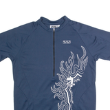 IXS Cycling Mens Jersey Blue 1/2 Zip M