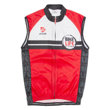 MARCELLO BERGAMO Cycling Zip Up Mens Jersey Red High Neck S