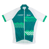 SANTINI Cycling Zip Up Mens Jersey Green High Neck 2XL