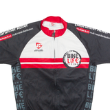 MARCELLO BERGAMO Cycling Zip Up Mens Jersey Black High Neck M