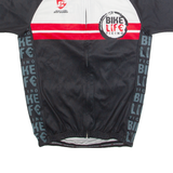 MARCELLO BERGAMO Cycling Zip Up Mens Jersey Black High Neck M